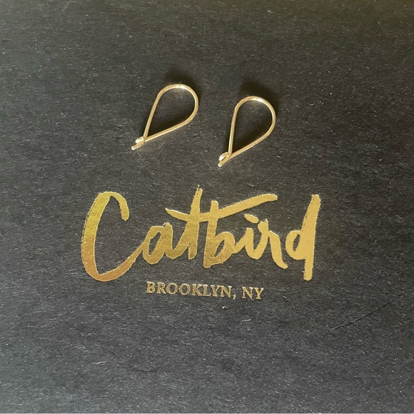 Catbird Jewelry - Catbird Jack + G Teardrop Hoop Earrings - Solid 14k Gold